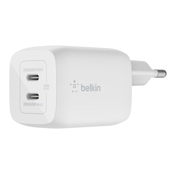 Caricabatterie 65W Pps Dual Usb-C Gan Universale - Bianco