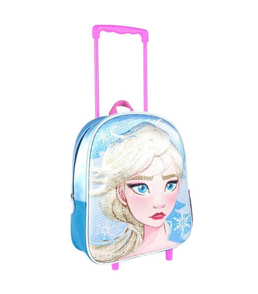 ZAINO ASILO TROLLEY CON CARRELLO 3D FROZEN 2 CON PAILLETTES