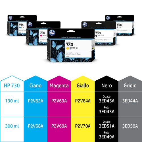 Hp P2V70A 730 Ink Cartridge Giallo