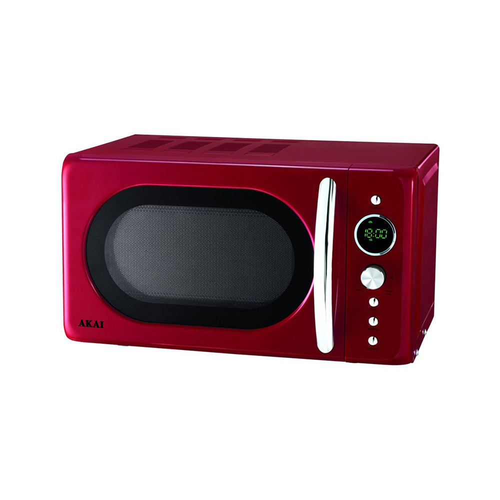 Forno A Microonde Con Grill Akai Mw203 Digitale 20 Litri 700 Watt Rosso