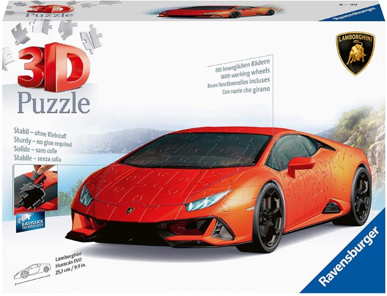 Puzzle 3D Veicoli Lamborghini Huracan  Arancione