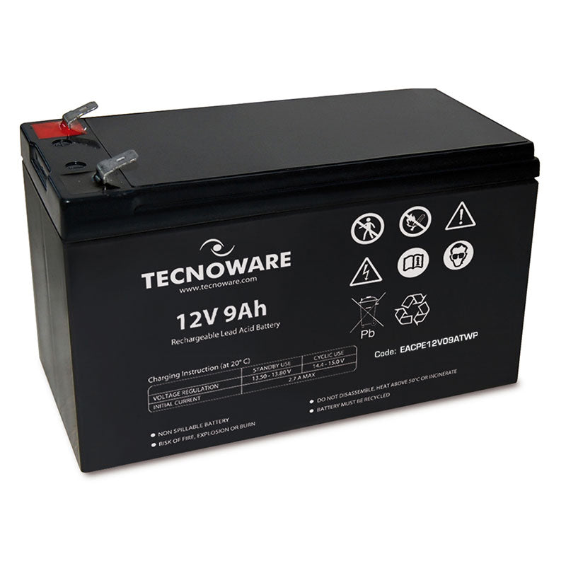 Tecnoware Batteria 12V 9Ah Faston 6,3 Mm