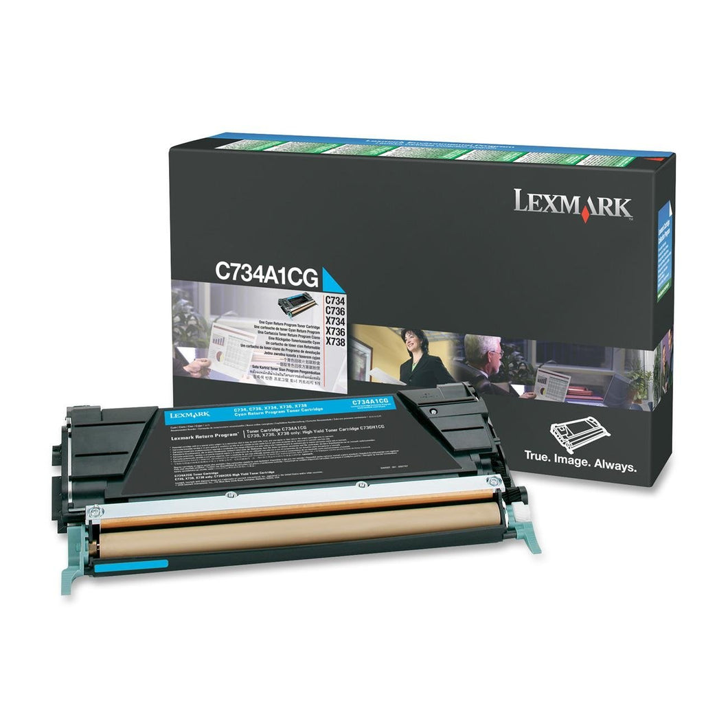 Lexmark C734 C734A1Cg Toner Ciano Return