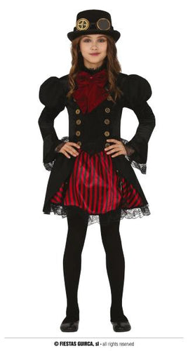 Costume Gothic Steampunk Bambina Taglia 7-9 Anni