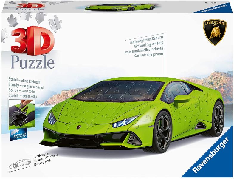 Puzzle 3D Veicoli  Lamborghini Huracan Evo Verde  11559