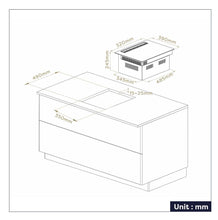 Carica l'immagine nel visualizzatore di Gallery, Piano a Induzione con Cappa Integrata 39 cm
