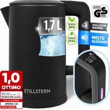 Carica l'immagine nel visualizzatore di Gallery, Stillstern Bollitore Elettrico 1,7L con Controllo Temperatura 40-55-70-85-100°C, 2200W, Mantenimento Calore 12h, Beccuccio Precisione Acciaio Inox
