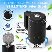 Carica l'immagine nel visualizzatore di Gallery, Stillstern Bollitore Elettrico 1,7L con Controllo Temperatura 40-55-70-85-100°C, 2200W, Mantenimento Calore 12h, Beccuccio Precisione Acciaio Inox
