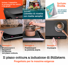 Carica l'immagine nel visualizzatore di Gallery, Stillstern ChefKoch Xtreme Duo Piano cottura a induzione doppio, 3600 W, 18 livelli di potenza, timer 24 ore

