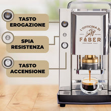 Carica l'immagine nel visualizzatore di Gallery, Faber Pro Total Inox Basic  Macchina Per Caffe''  Pressacialda In Ottone  Elettrovalvola E Termostato 95  Telaio In Acciaio

