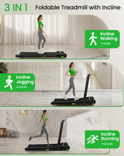 Carica l'immagine nel visualizzatore di Gallery, Tapis roulant pieghevole 2 in 1 con display LED
