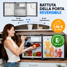 Carica l'immagine nel visualizzatore di Gallery, Stillstern Mini frigorifero E 45L con serratura e scomparto congelatore, Nero
