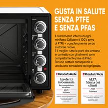 Carica l'immagine nel visualizzatore di Gallery, Stillstern Mini Forno Ventilato 35L con 13 Programmi, Timer 8h, Scongelamento, Mantenimento Caldo, Rivestimento Antiaderente, Pizza Ø28
