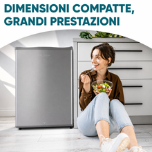 Carica l'immagine nel visualizzatore di Gallery, Stillstern Congelatore Mini 42L Silenzioso, 4 Stelle -18°C, Compatto con Serratura, Porta Reversibile, Ideale per Ufficio e Campeggio, Argento

