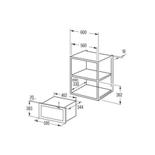 Carica l'immagine nel visualizzatore di Gallery, Microonde da Incasso 20L con Grill 1000W CATA MMA 20 WH – Acciaio Inox Bianco 60 cm

