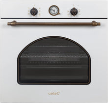Carica l'immagine nel visualizzatore di Gallery, Forno Elettrico da Incasso 60L Ventilato CATA MRA7108BK Nero Rustico e Bianco Rustico – Classe A 7 Funzioni
