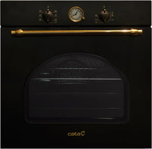 Carica l'immagine nel visualizzatore di Gallery, Forno Elettrico da Incasso 60L Ventilato CATA MRA7108BK Nero Rustico e Bianco Rustico – Classe A 7 Funzioni
