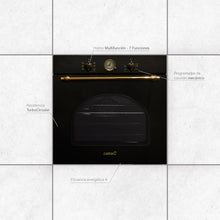 Carica l'immagine nel visualizzatore di Gallery, Forno Elettrico da Incasso 60L Ventilato CATA MRA7108BK Nero Rustico e Bianco Rustico – Classe A 7 Funzioni
