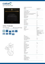 Carica l'immagine nel visualizzatore di Gallery, Forno Elettrico da Incasso 60L Ventilato CATA MRA7108BK Nero Rustico e Bianco Rustico – Classe A 7 Funzioni

