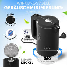 Carica l'immagine nel visualizzatore di Gallery, Stillstern Bollitore Elettrico 1,7L con Controllo Temperatura 40-55-70-85-100°C, 2200W, Mantenimento Calore 12h, Beccuccio Precisione Acciaio Inox
