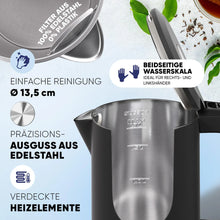 Carica l'immagine nel visualizzatore di Gallery, Stillstern Bollitore Elettrico 1,7L con Controllo Temperatura 40-55-70-85-100°C, 2200W, Mantenimento Calore 12h, Beccuccio Precisione Acciaio Inox
