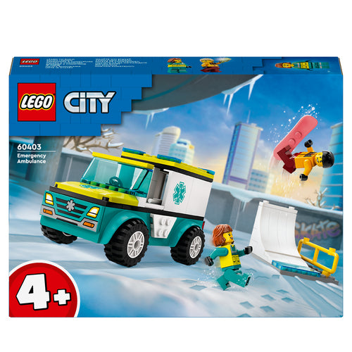 60403 LEGO City Great Vehicles Ambulanza di emergenza e snowboarder