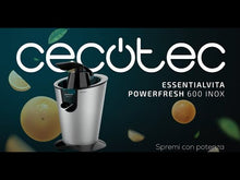 Carica e avvia il video nel visualizzatore di galleria, Spremiagrumi elettrico EssentialVita PowerFresh 600 Inox
